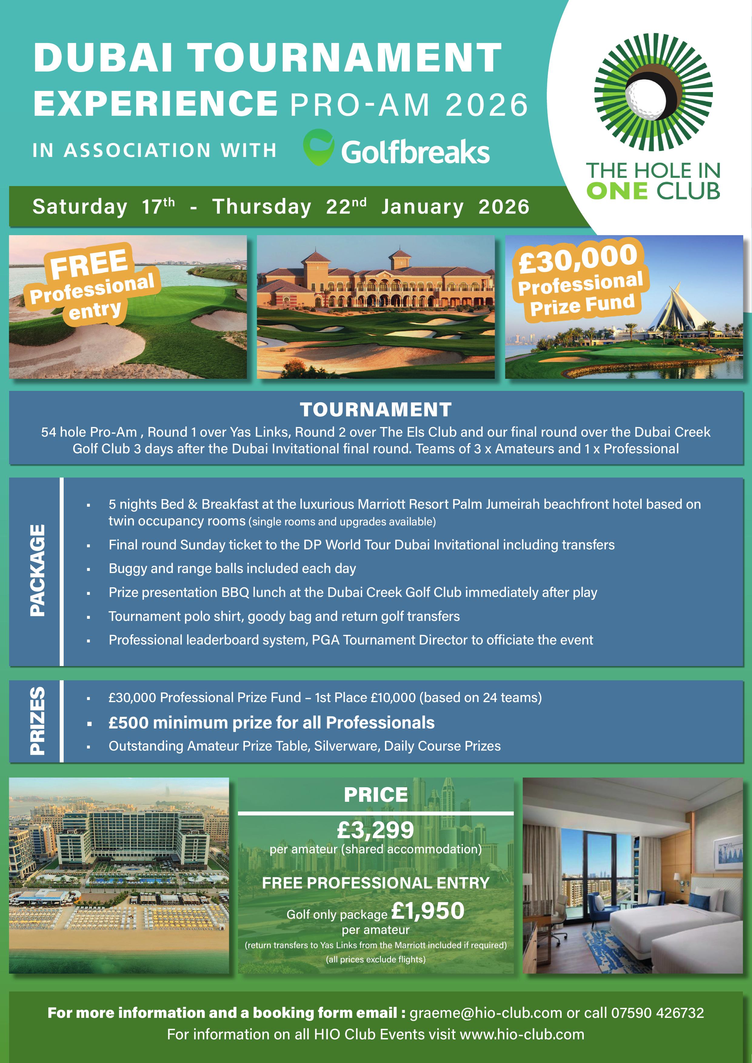 Dubai Tournament Experience Pro-Am 2026 – HIO Events